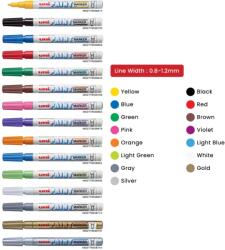 uni Lakkmarker 0, 8-1, 2mm, Uni PX-21 többféle színben (2UPX21A)