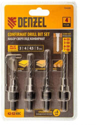 Denzel 4db 3-5mm fa fúrószár szett sűlyesztővel (7042407)