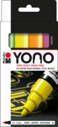 Marabu YONO Marker akrilfilc szett - NEON, 4 x 1, 5-3 mm
