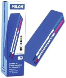 MILAN Markere si burete pentru tabla magnetica, set 4 culori (165894)