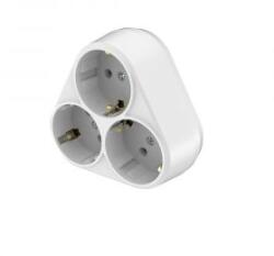 BRAYTRON Triplu Stecher Schuko Triunghi Alb (br-by72-02030)