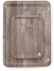 Hendi Melamin felszolgáló tálca fa mintázattal - Sötét fa - 370x530mm - HENDI 508954