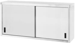 Hendi Falra szerelhető rozsdamentes szekrény tolóajtókkal - hegesztett - mélység: 400 mm - Profi Line - 1200x400x(H)600mm - HENDI 811214