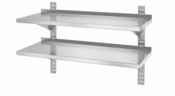 Hendi Dupla állítható fali rozsdamentes polc két acél konzollal - 1000x400x(H)600mm - HENDI 816592