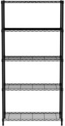 Hendi Tárolóállvány - 5 darab polccal - Fekete - 910x455x(H)1830mm - HENDI 812990