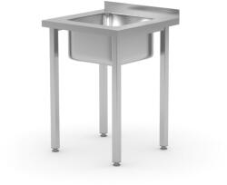 Hendi Mosogatóasztal - csavarozott - Kitchen Line - középen elhelyezett mosogatótálca - 600x600x(H)850mm - HENDI 816752