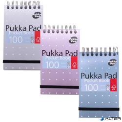 Pukka Pad Jegyzetfüzet, A7, spirálozott, vonalas, 50 lap, PUKKA PAD 'Metallic Pocket Book', vegyes színek (6254-MET)