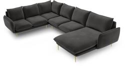 Cosmopolitan Design Coltar in forma de U cu 7 locuri Vienna cu tapiterie din catifea (COS_UL_51_C1_VIENNA7)