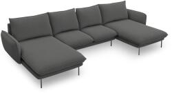 Cosmopolitan Design Coltar in forma de U cu 6 locuri Vienna cu tapiterie din tesatura structurala (COS_U_52_F1_VIENNA4)
