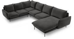 Cosmopolitan Design Coltar in forma de U cu 7 locuri Vienna cu tapiterie din catifea (COS_UL_51_F1_VIENNA7)
