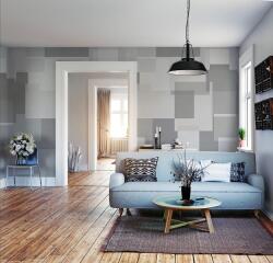  Behang Expresse Timeless INK7180 PANEL GREY Geometrikus 3D Váltakozó téglalapok mintázata szürkésfehér szürke szürkéskék szürkéslila falpanel (INK7180)