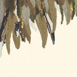  Eijffinger MUSEUM 307407 FANCY FEATHER Vintage Díszes madártoll kompozíció krémszín arany szines falpanel (307407)