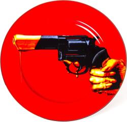 Seletti Farfurie Seletti Wears Toiletpaper Revolver cu margine aurie (16917)