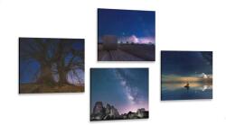 Dovido Set tablouri natura misterioasă de noapte - 4x 40x40