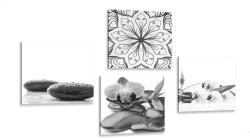 Dovido Set tablouri mirosul liniștei Feng Shui - 4x 60x60