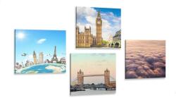 Dovido Set tablouri Londra fermecătoare - 4x 40x40