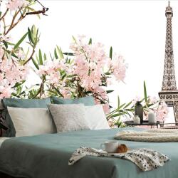 Dovido Fototapet Turnul Eiffel și flori roz - 441x297
