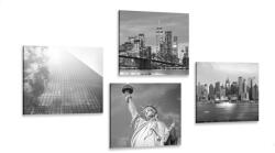 Dovido Set tablouri New York în alb-negru - 4x 40x40