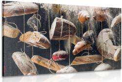 Dovido Tablou produse de patiserie agățate pe frânghie - 90x60