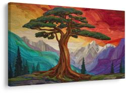 Dovido Tablou copac al vieții minunat în munți - 60x40