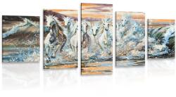 Dovido Tablou 5-piese cai format cu apă - 150x75