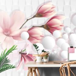 Dovido Tapet magnolie cu elementele abstracte - 441x297