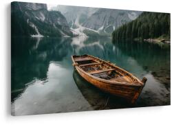 Dovido Tablou barcă pe lac montan - 120x80
