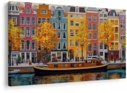 Dovido Tablou canalele de toamnă ale Amsterdamului - 120x80