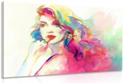 Dovido Tablou portretul feminin în acuarelă - 60x40
