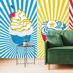 Dovido Tapet autoadeziv cupcakes pop art - 392x264
