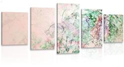 Dovido Tablou 5-piese ramuri abstracte - 200x100