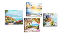 Dovido Set tablouri răsărit de soare la mare - 4x 60x60