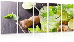 Dovido Tablou 5-piese Mojito delicios - 150x75