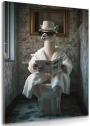 Dovido Tablou alpaca cu ziar pe toaletă - 40x60