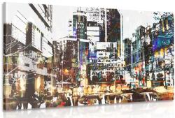 Dovido Tablou panoramă abstractă a orașului - 40x30