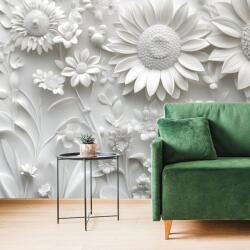 Dovido Tapet 3D flori albe - 245x165