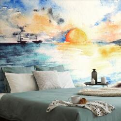 Dovido Tapet autoadeziv apus de soare radiant la mare - 196x270