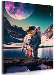 Dovido Tablou astronaut pe suprafața unei planete necunoscute - 80x120