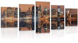 Dovido Tablou 5-piese orașul Manhattan - 150x75