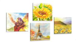 Dovido Set tablouri cu atingere de libertate - 4x 40x40