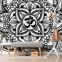 Dovido Tapet Mandala sănătății în design alb-negru - 539x363