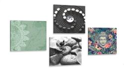 Dovido Set tablouri Feng Shui în combinație neconvențională - 4x 40x40