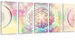 Dovido Tablou 5-piese Mandala în design interesant - 100x50