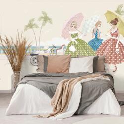 Dovido Tapet doamne cu umbrelă retro - 245x270