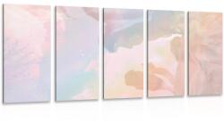 Dovido Tablou 5-piese reflexia frunzelor pastelate - 150x75