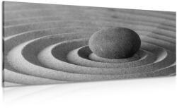 Dovido Tablou piatră meditând în design alb-negru - 120x60