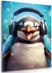 Dovido Tablou pinguin cu căști - 60x90