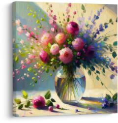 Dovido Tablou flori colorate în lumina dimineții - 30x30