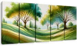 Dovido Tablou 5-piese copacul vieții liniștit - 150x75