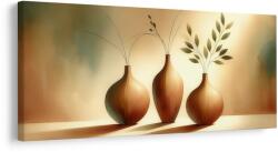 Dovido Tablou vaze aurii cu frunze - 140x70